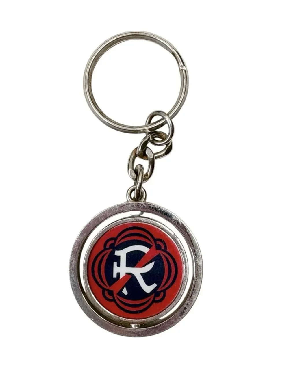 New England Revolution WinCraft Spinner Logo Key Ring Soccer Football Boston